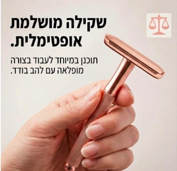 סכין גילוח בטיחותית- רב פעמי מנירוסטה לגילוח מושלם {כולל 10 להבים חלופיים}